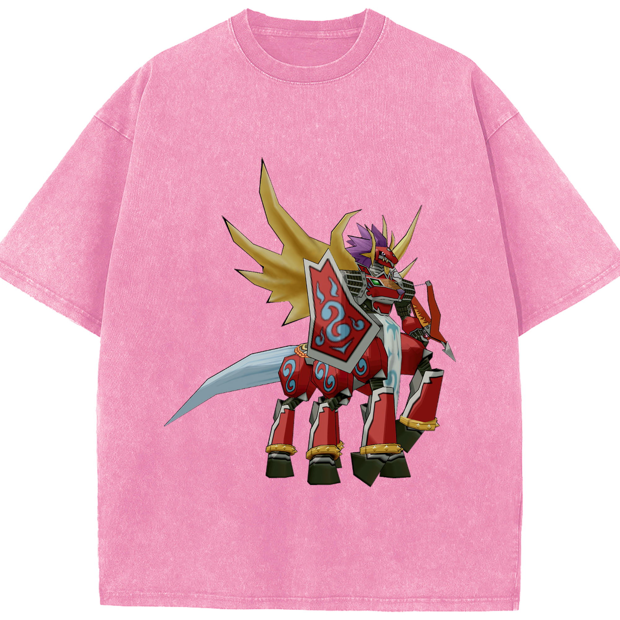 （画像用） Digimon デジタルモンスター/デジモン 綿100% ヴィンテージ風 半袖Tシャツ（フロントプリント）
